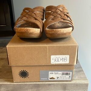 New in box ugg lilac suede wedges size 7